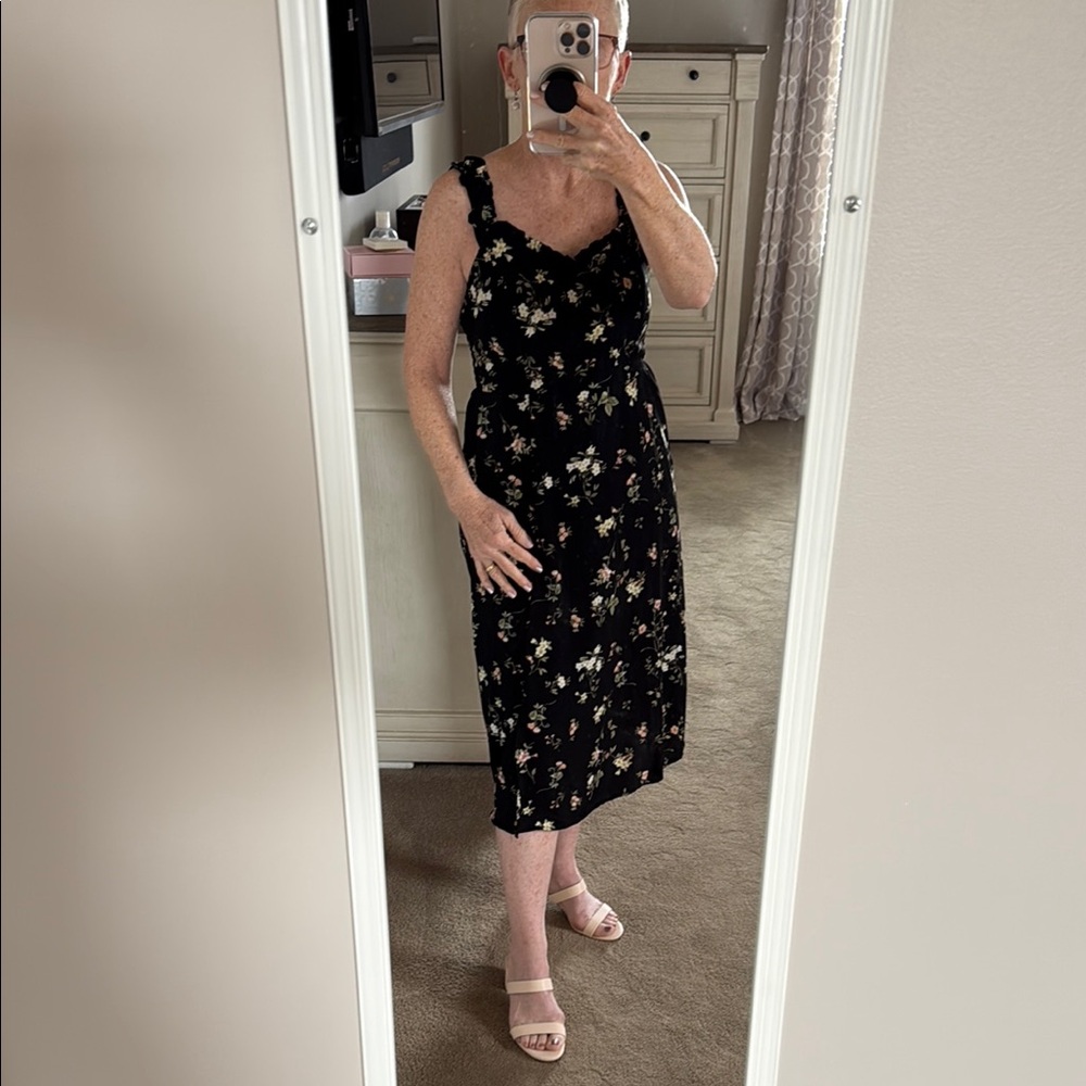 Floral Black Summer Dress by Liberty Love